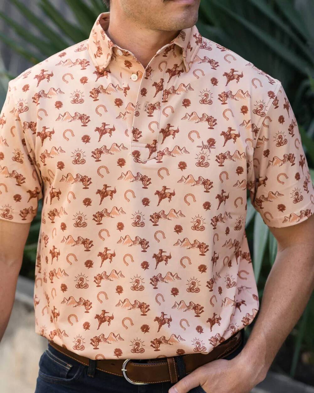 NEW TEXAS STANDARD men's traditions polo in badlands